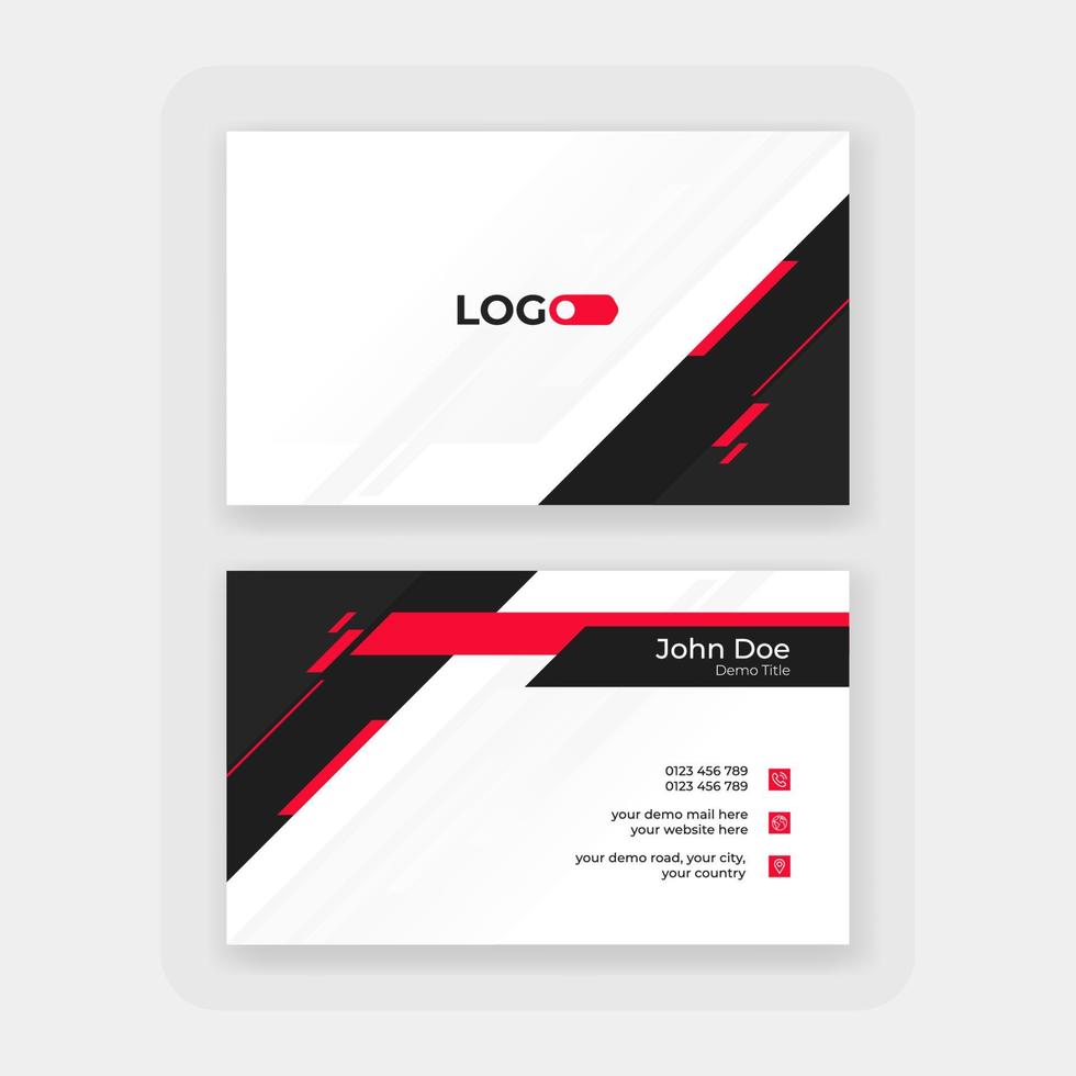 modern abstract business card design template vector