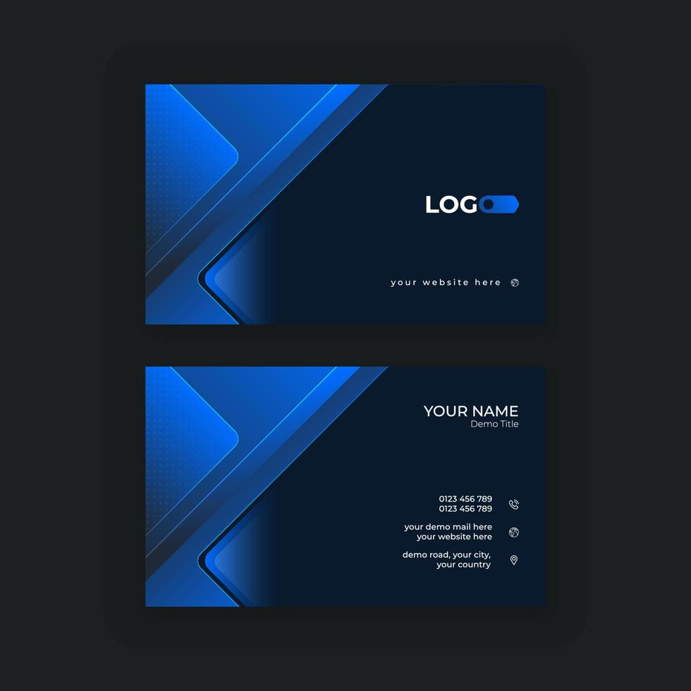 modern abstract business card design template vector