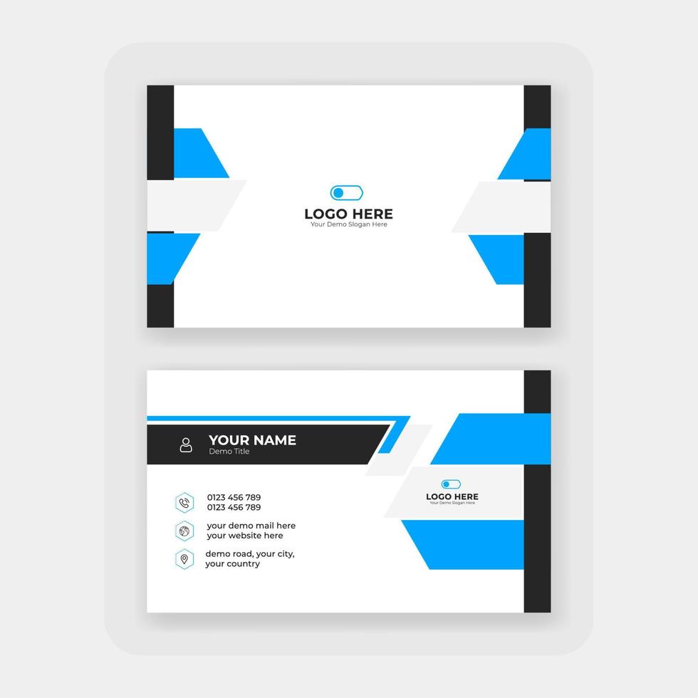 modern abstract business card design template vector