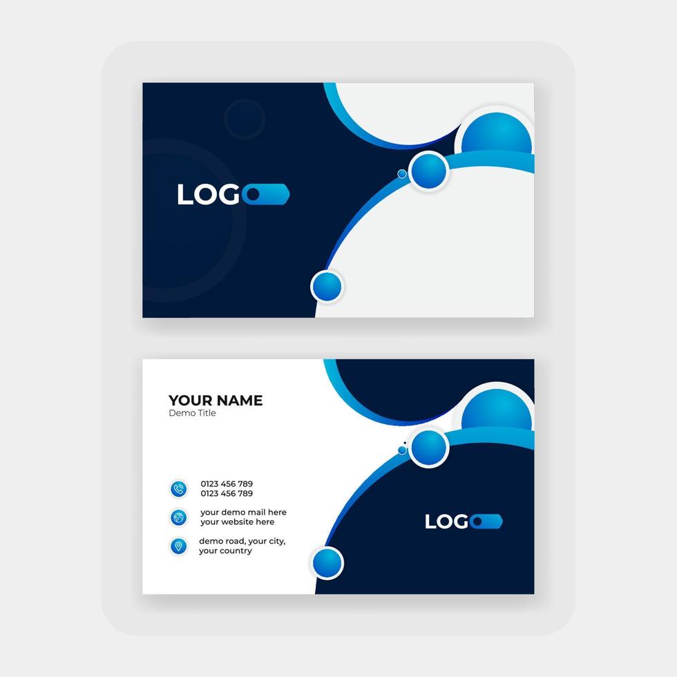 modern abstract business card design template vector