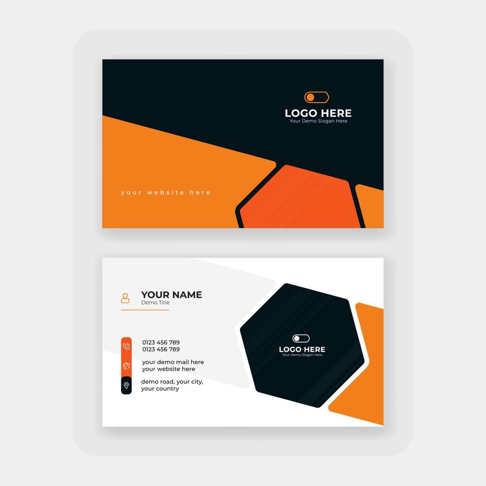 modern abstract business card design template vector