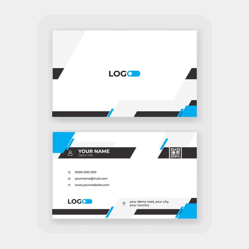 modern abstract business card design template vector