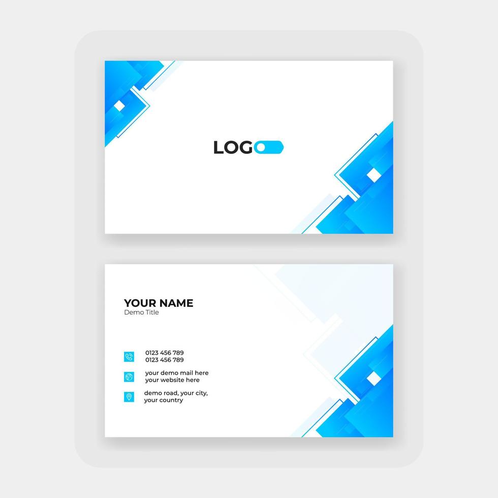 modern abstract business card design template vector