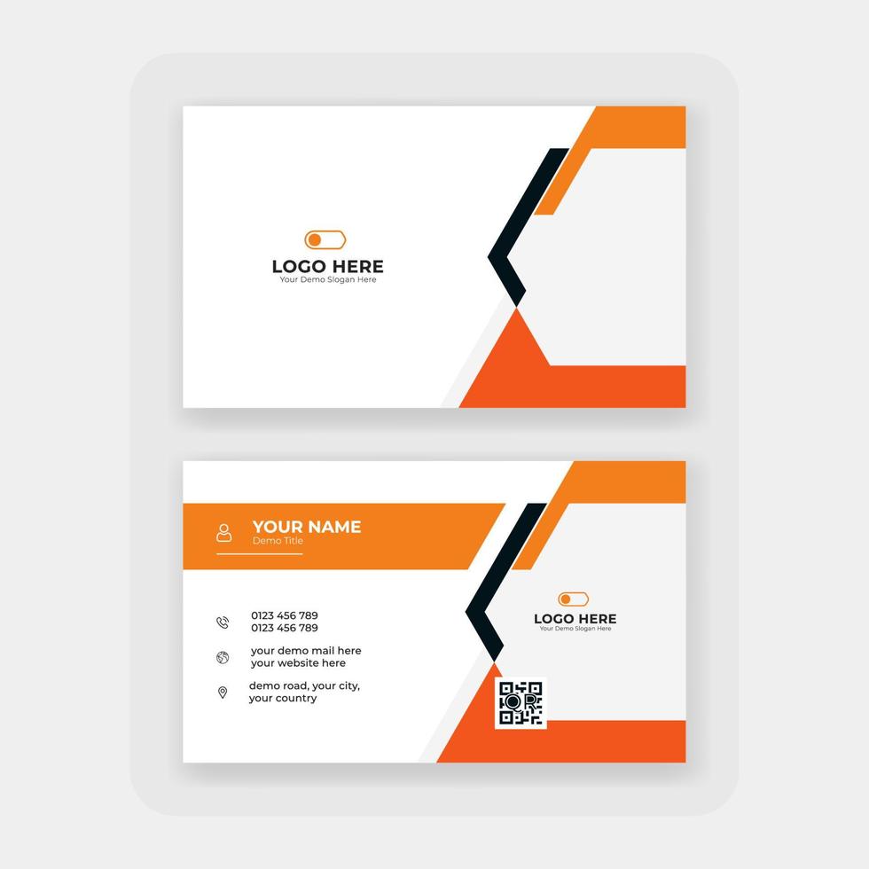 modern abstract business card design template vector