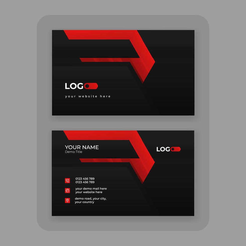 modern abstract business card design template vector