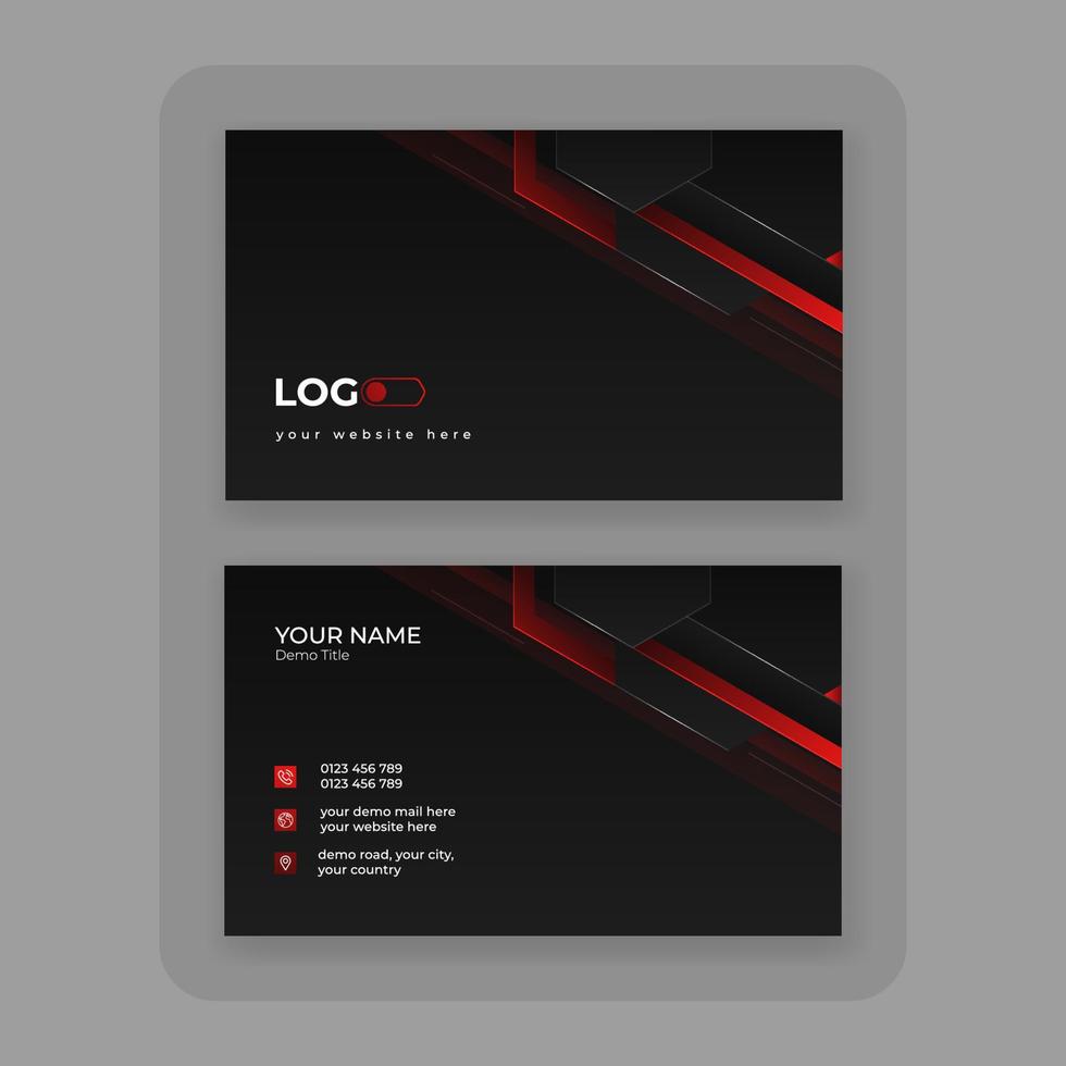 modern abstract business card design template vector