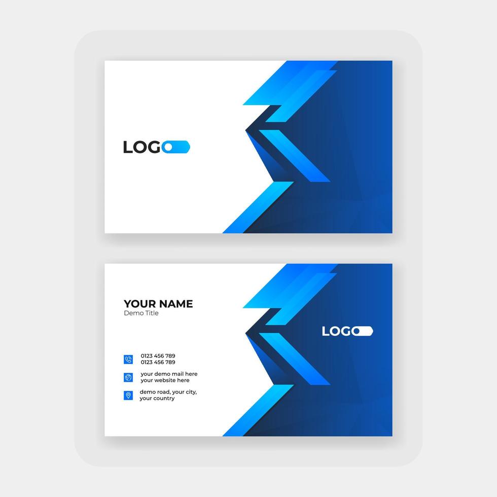 modern abstract business card design template vector