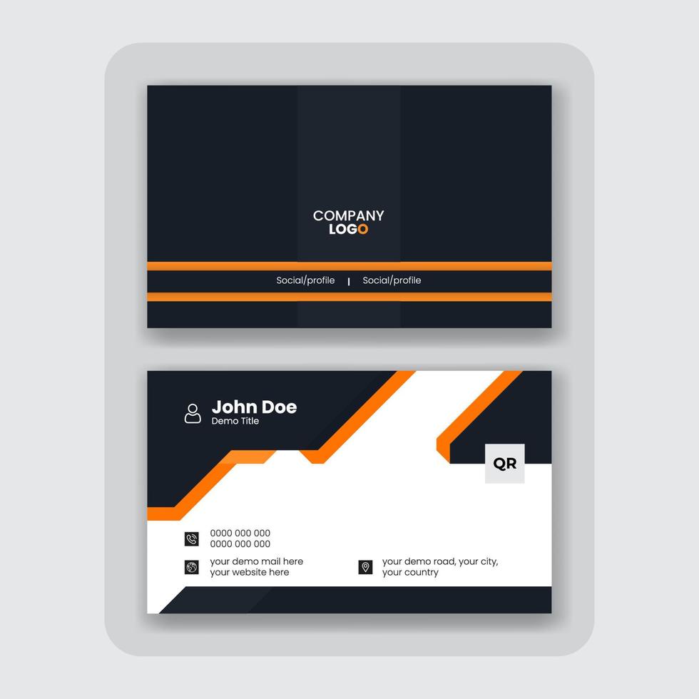 modern abstract business card design template vector