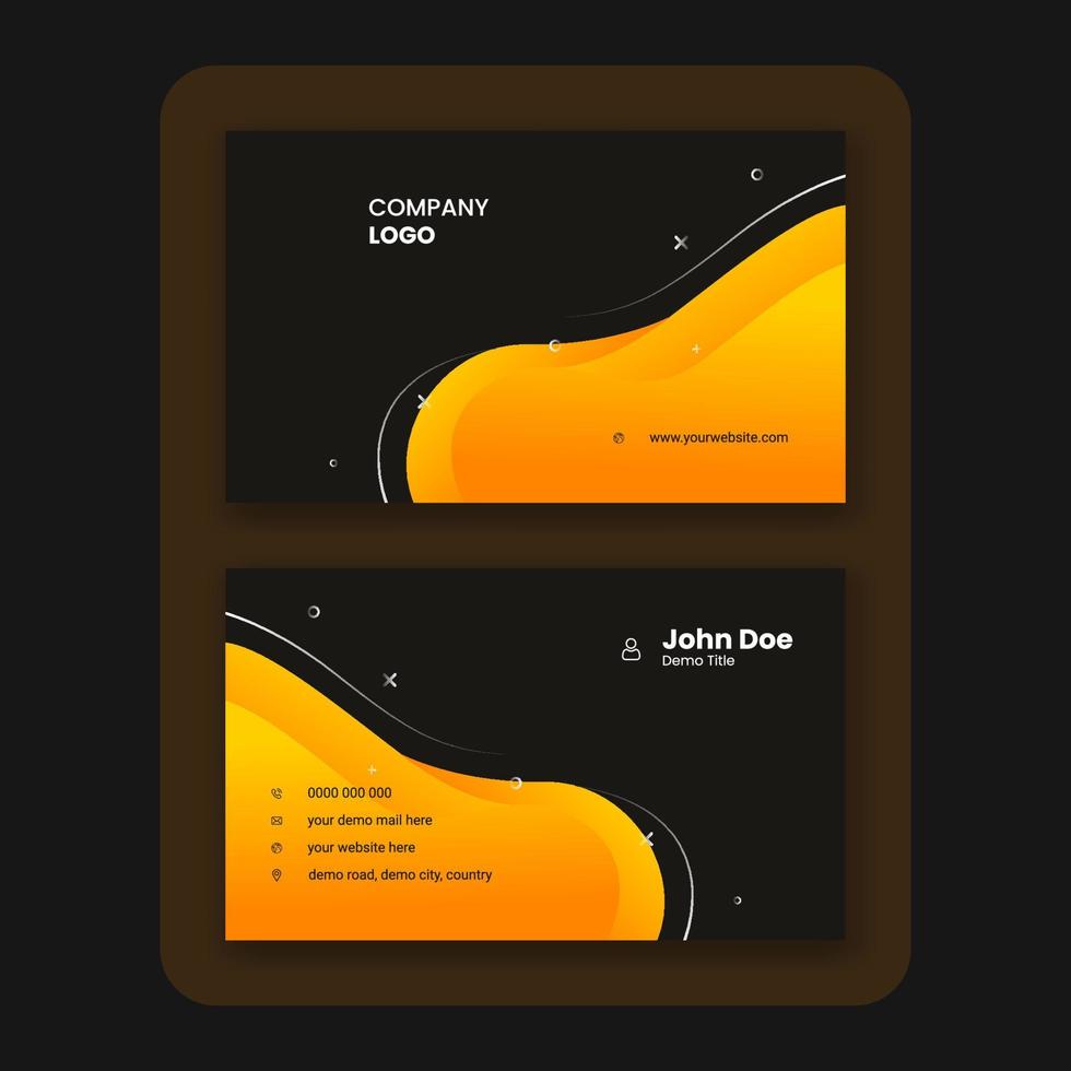 modern abstract business card design template vector