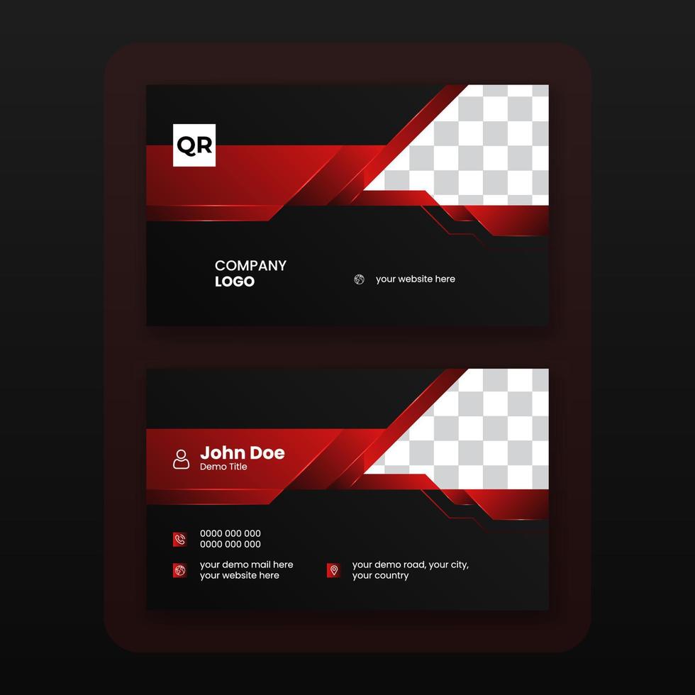 modern abstract business card design template vector