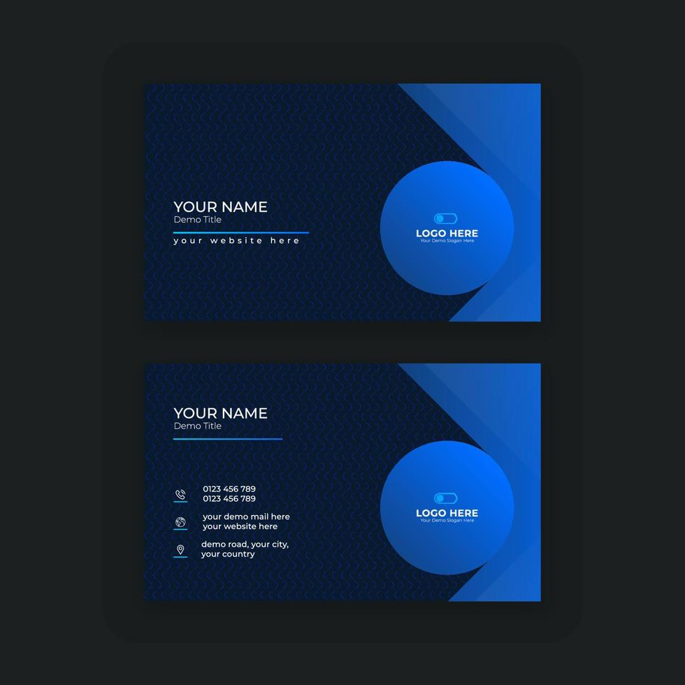 modern abstract business card design template vector