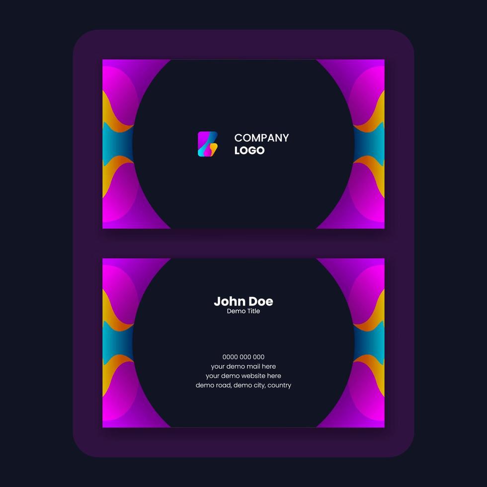 modern abstract business card design template vector