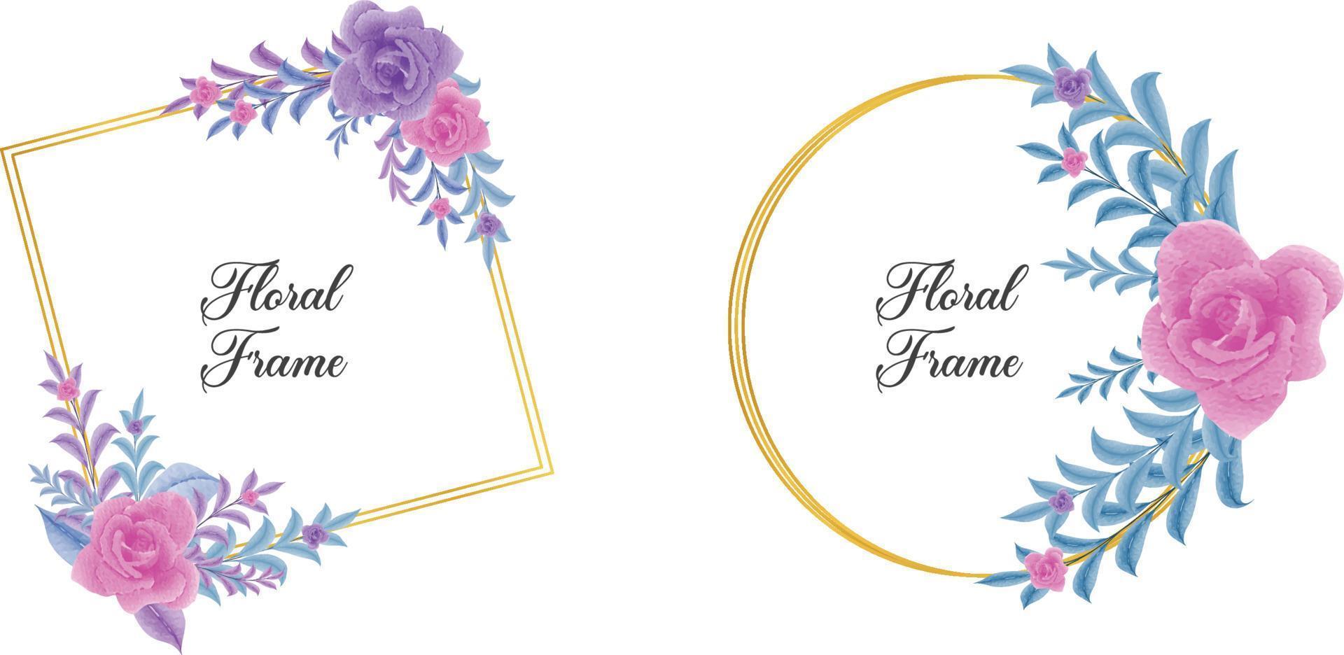 Watercolor Floral Clipart. Wedding invitation elements. vector