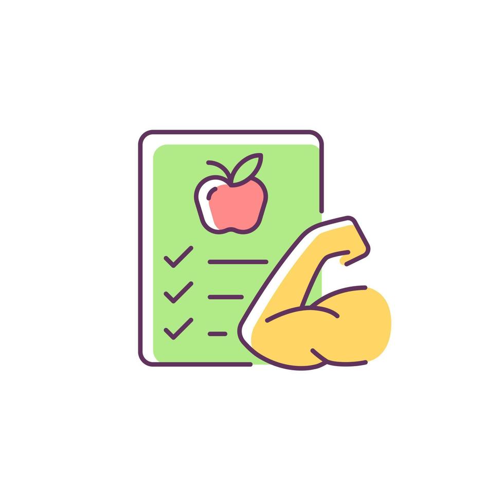 Health RGB color icon. Emotional, physical health classes in educational institutions. Popularization of healthy lifestyle. Isolated vector illustration. Simple filled line drawing