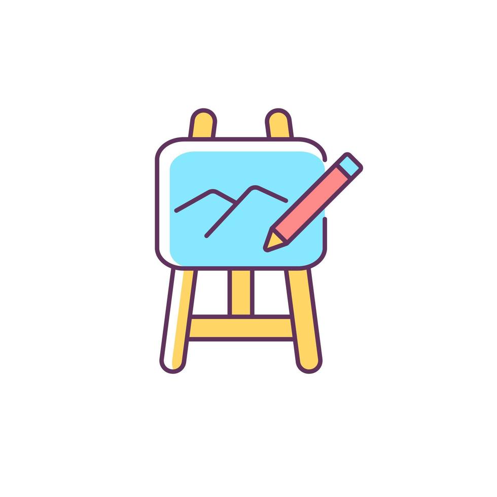 Art, class, drawing, easel, landscape, painting, school icon - Download on  Iconfinder