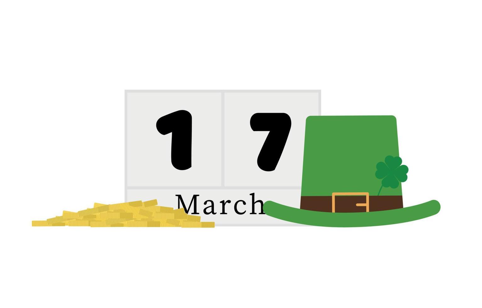Illustration of St Patrick's Day celebration poster design element. vector
