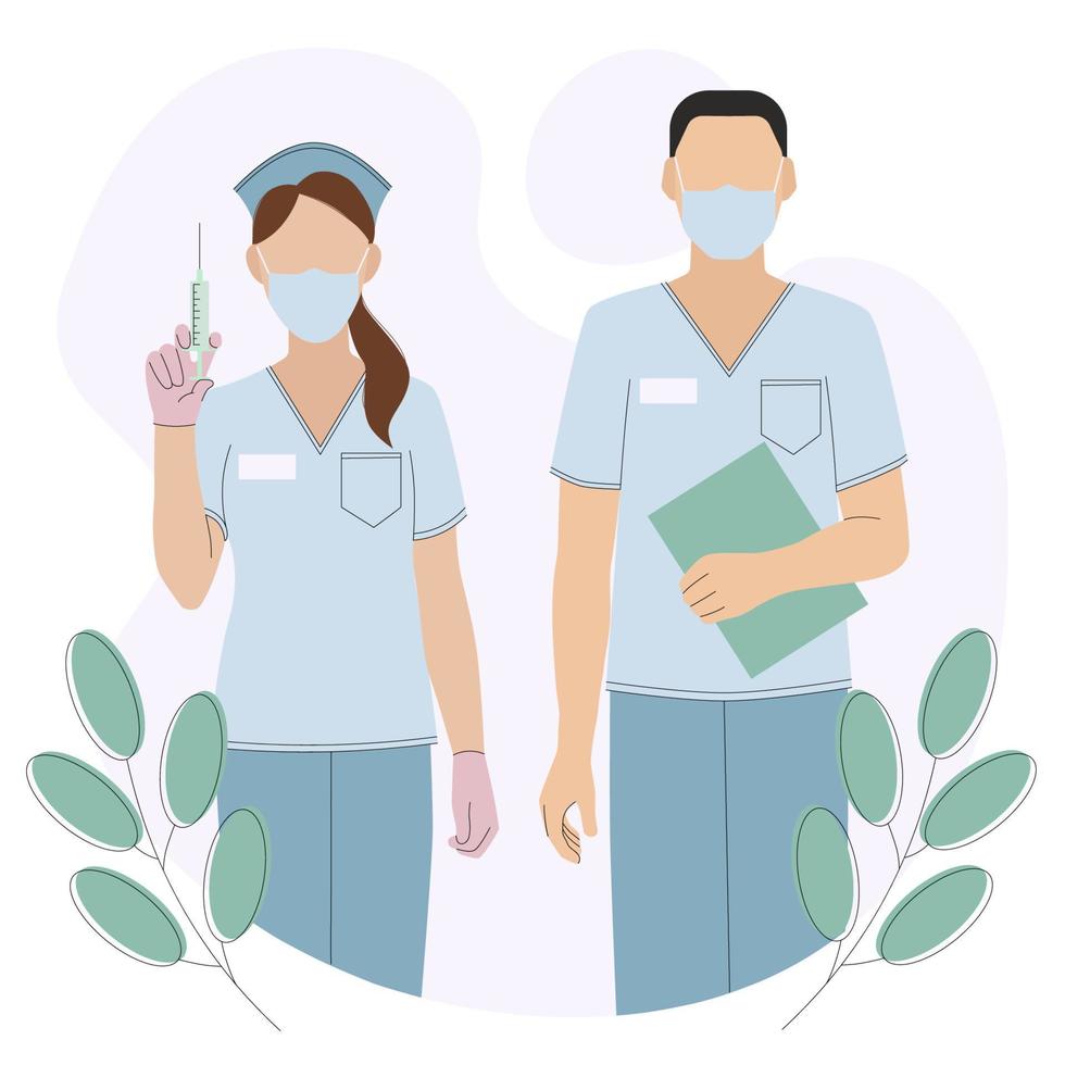 día internacional de las enfermeras. ilustración plana vectorial para el día de los médicos o el