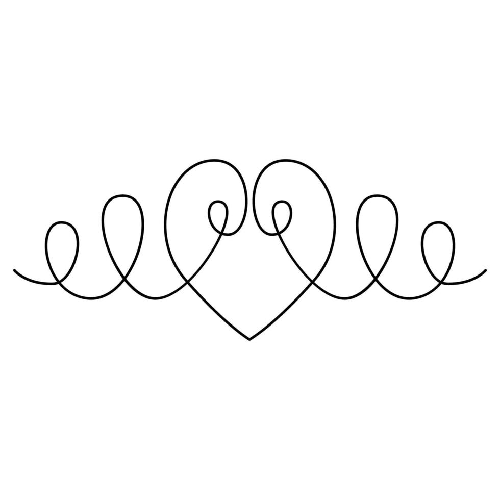 Heart in doodle style. Vector illustration isolated on white background. Decorative element for letter