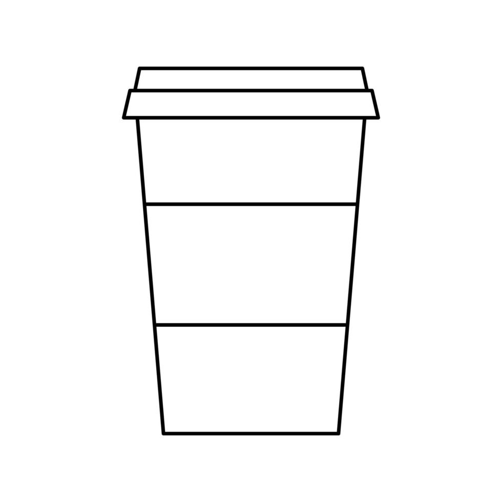 Icono de vector de taza de café para llevar. señal de contorno café para  llevar. vaso