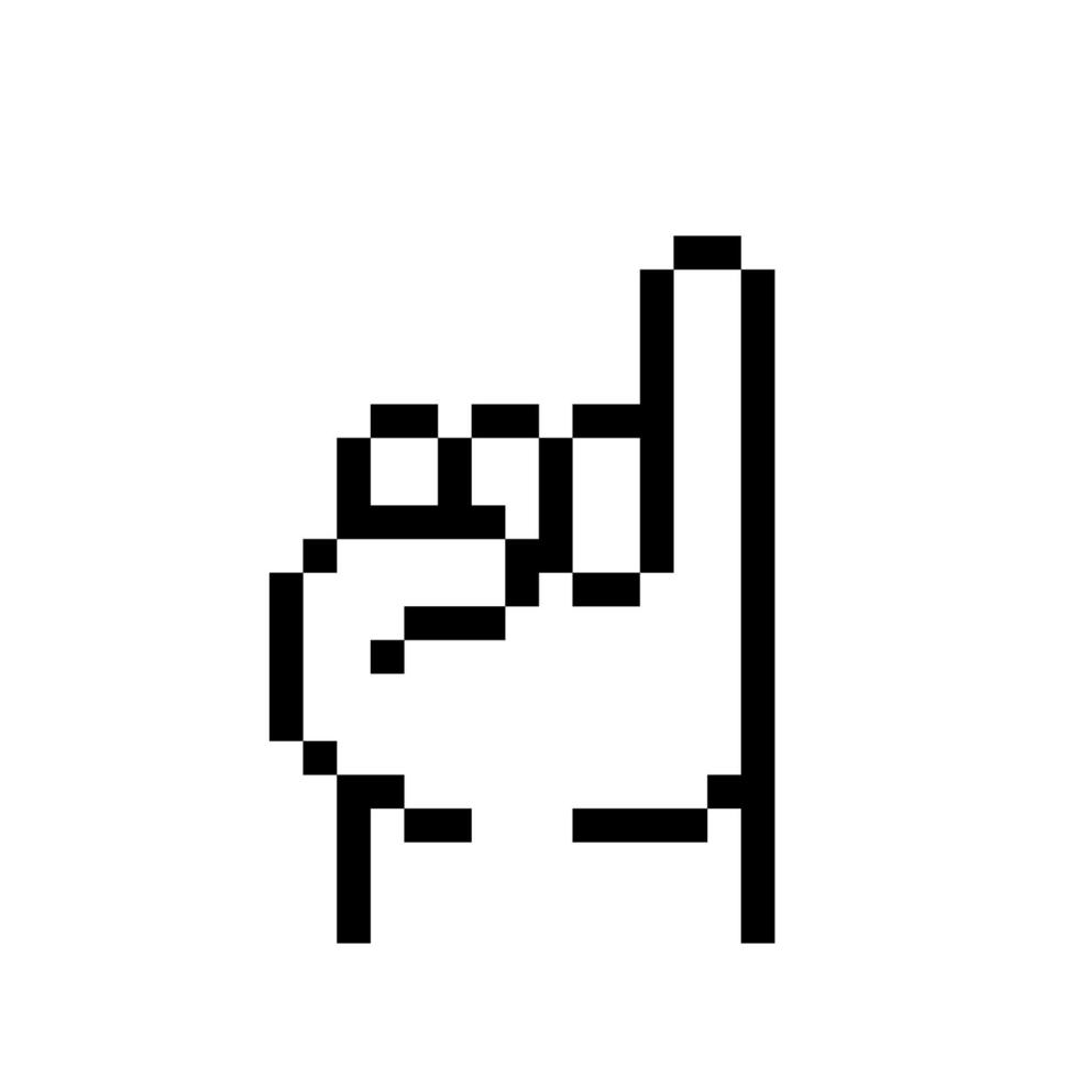 Pixel Art Little Finger vector
