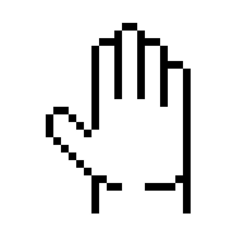 Pixel Art Hand vector