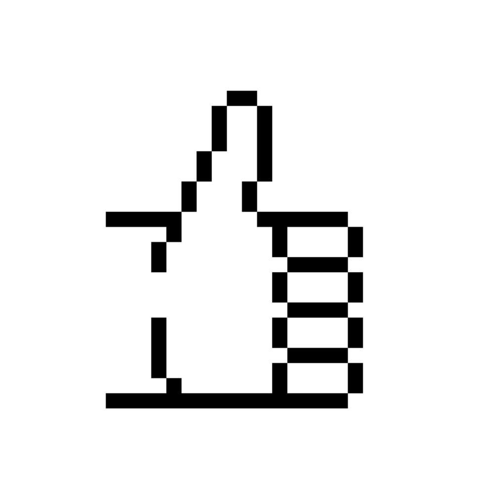 Pixel Art Thumbs up vector