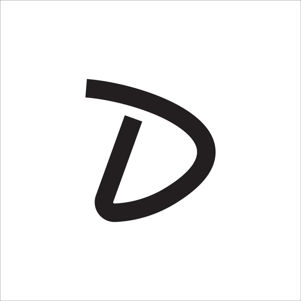 D logo on white background. vector