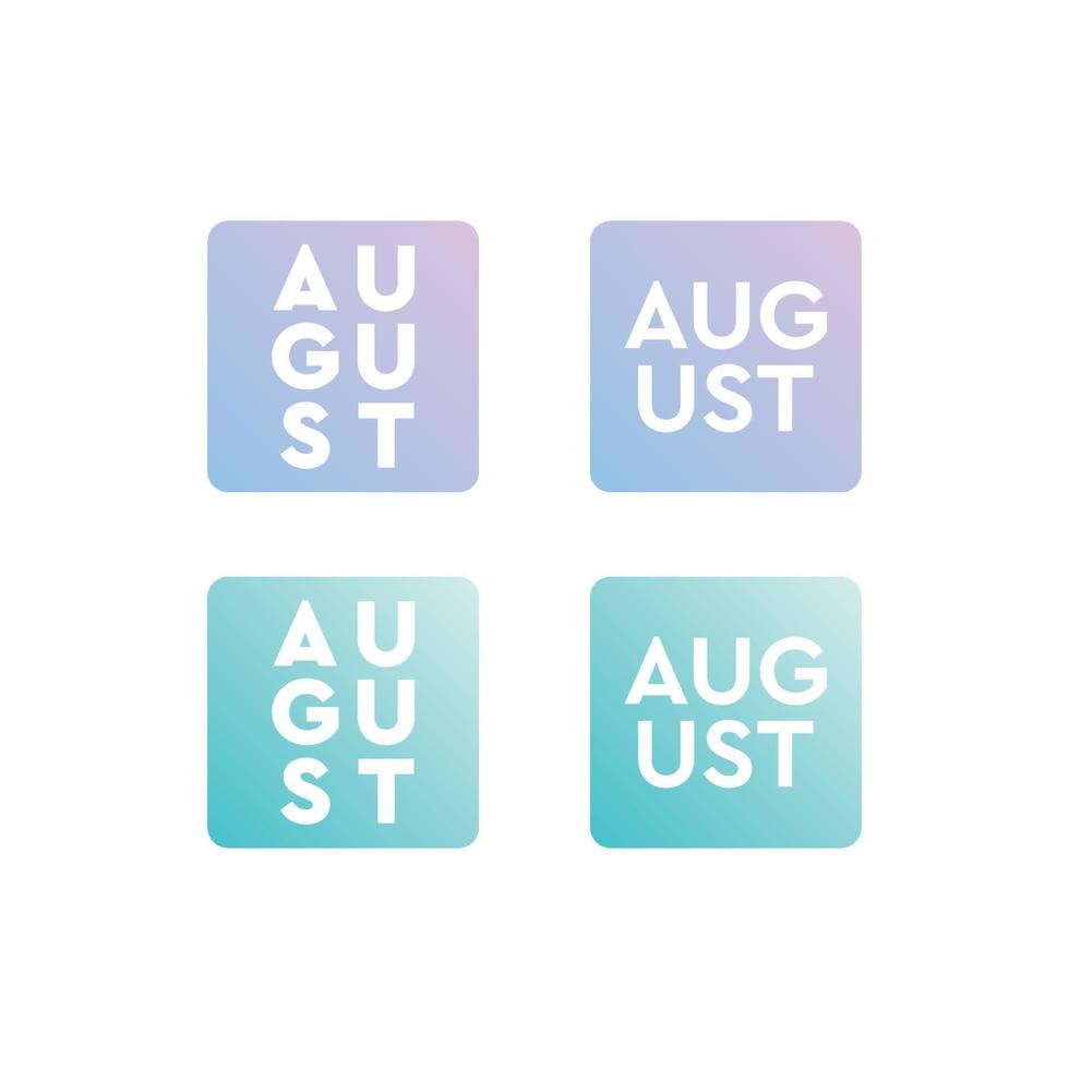 August logo on white background. vector