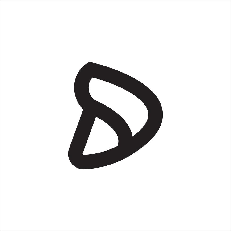 D logo on white background. vector