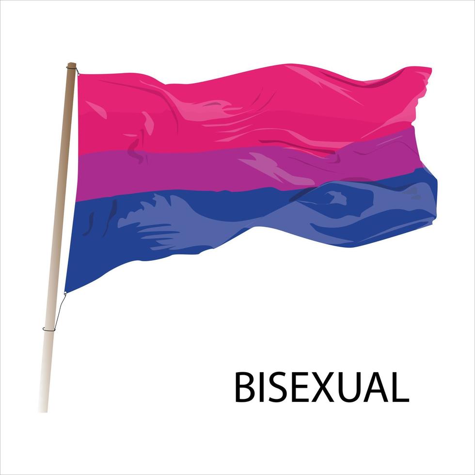 Bisexual Pride Flag vector