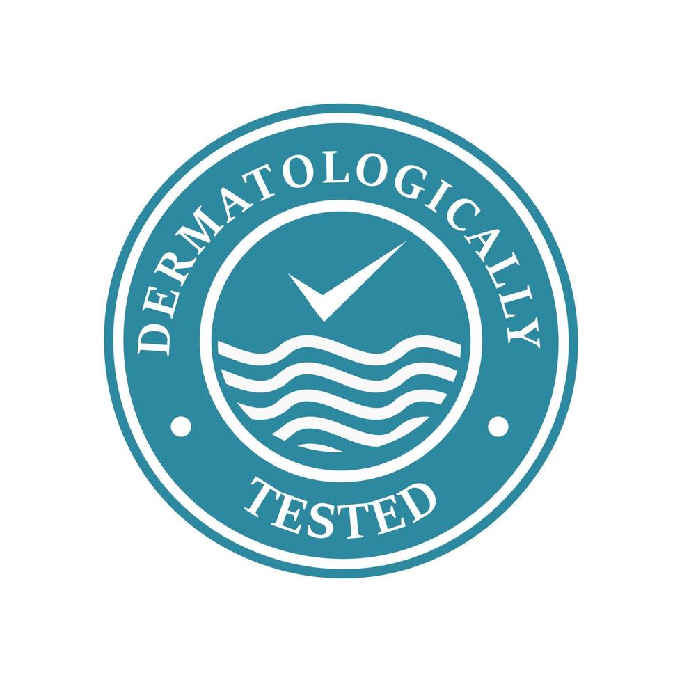 Dermatologically logo design template illsutration. there are shield and water. this is good for medical factory, industrial etc vector