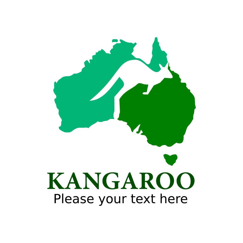 ilustración de plantilla de diseño de logotipo de canguro. hay canguro y maf australiano vector