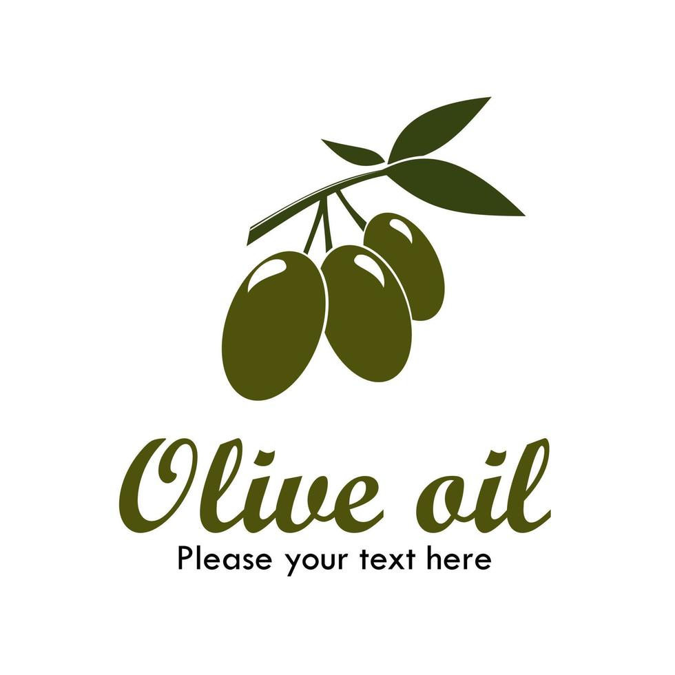 Olive oil logo design template illustration vector