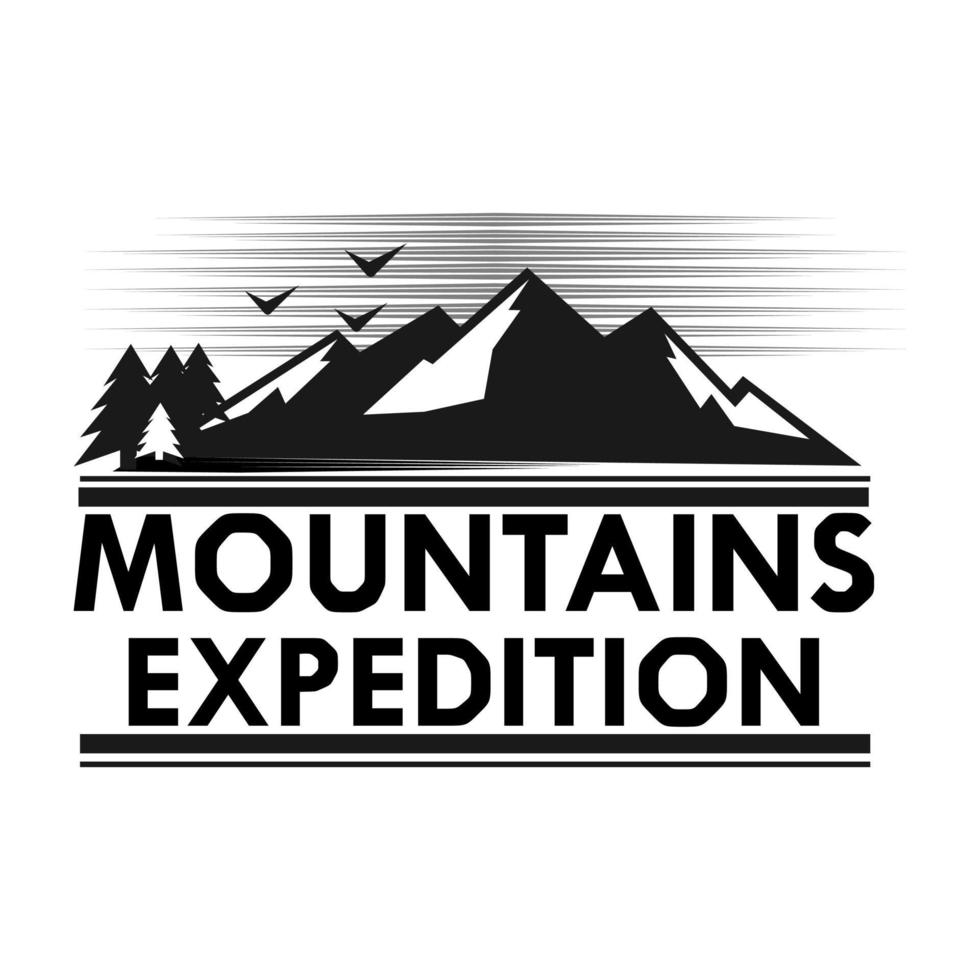 ilustración de plantilla de diseño de logotipo de expedición de montaña vector