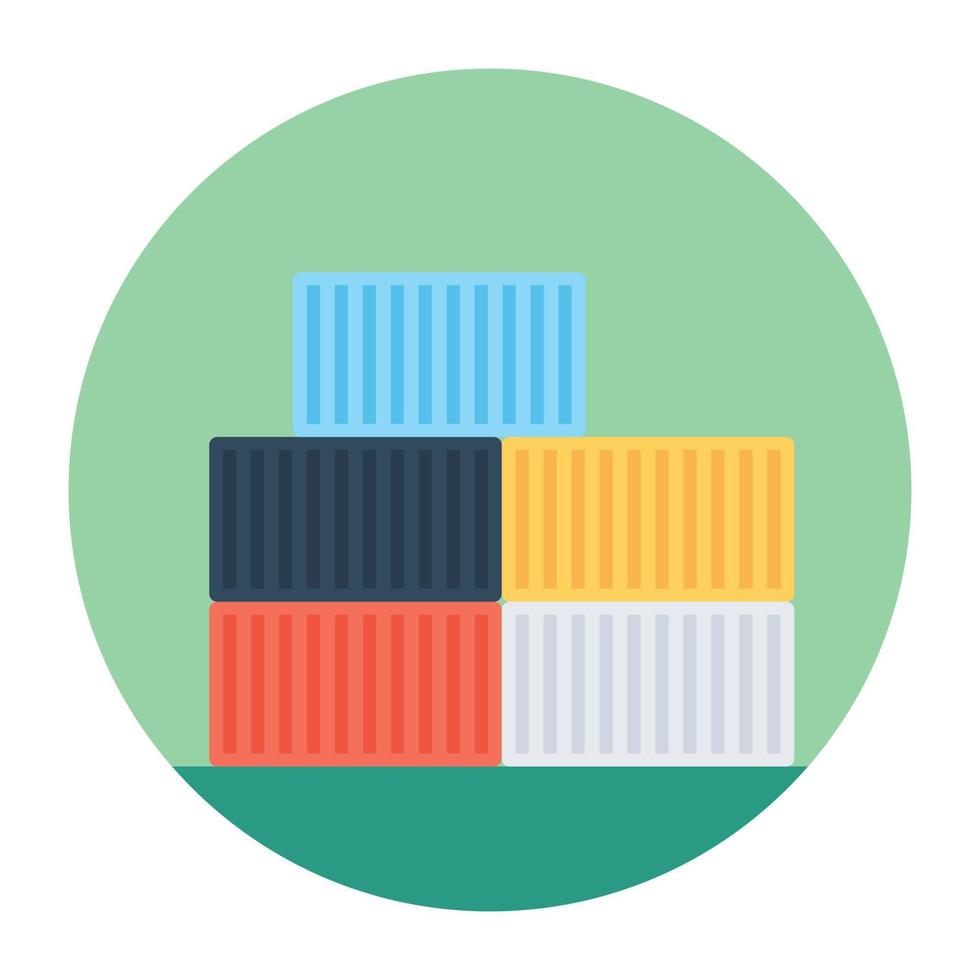 Cargo Containers Concepts vector