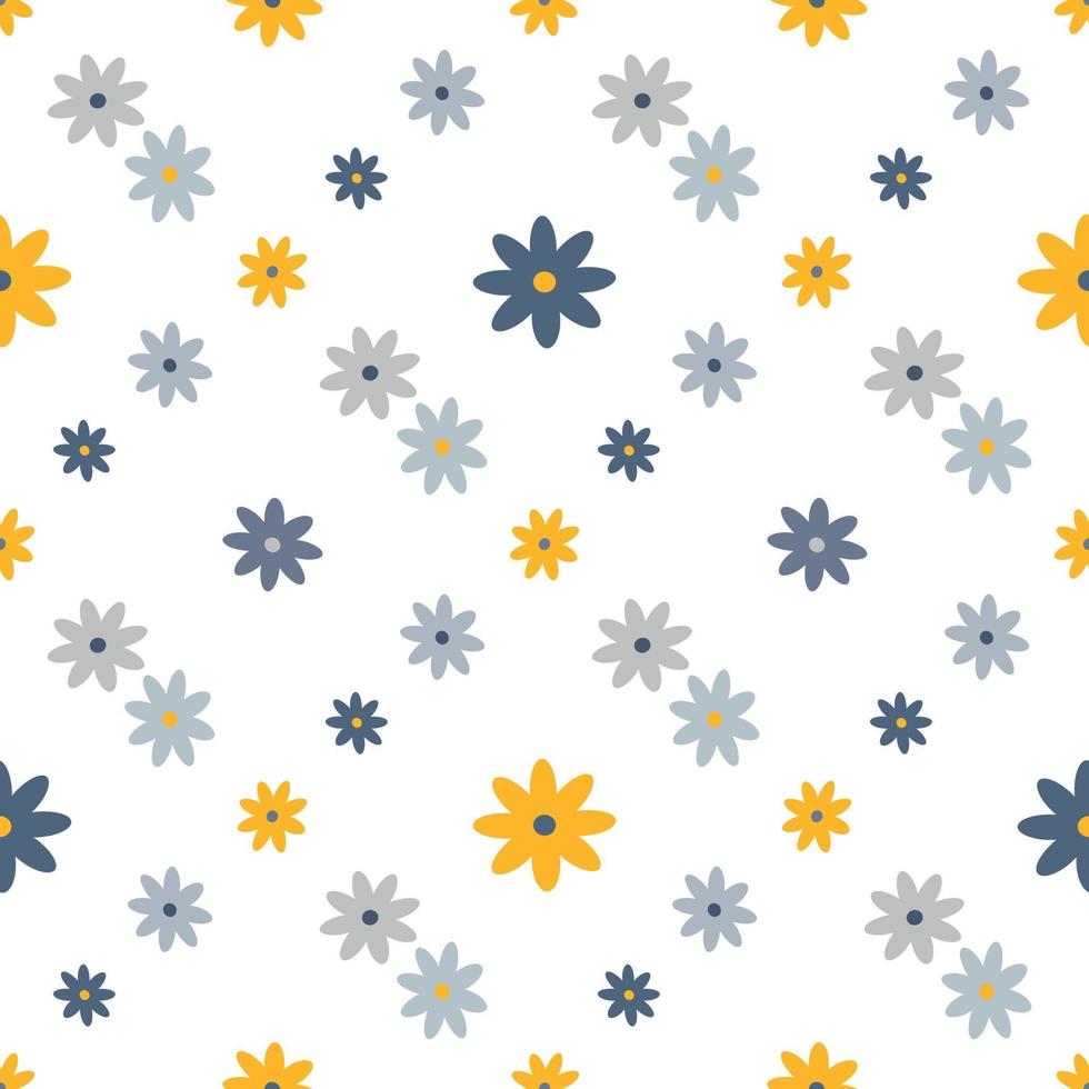 fondo transparente de flores simples. ilustración vectorial vector