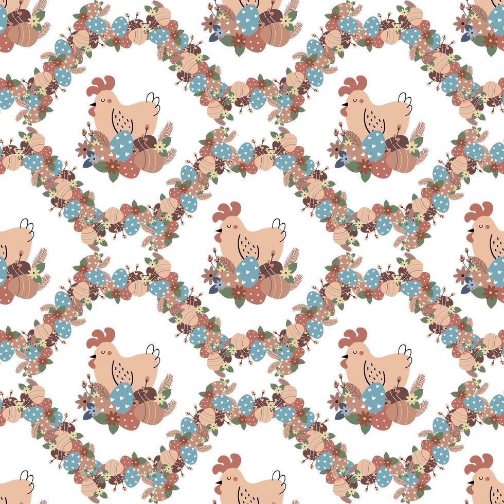 Seamless pattern for Easter holiday vector