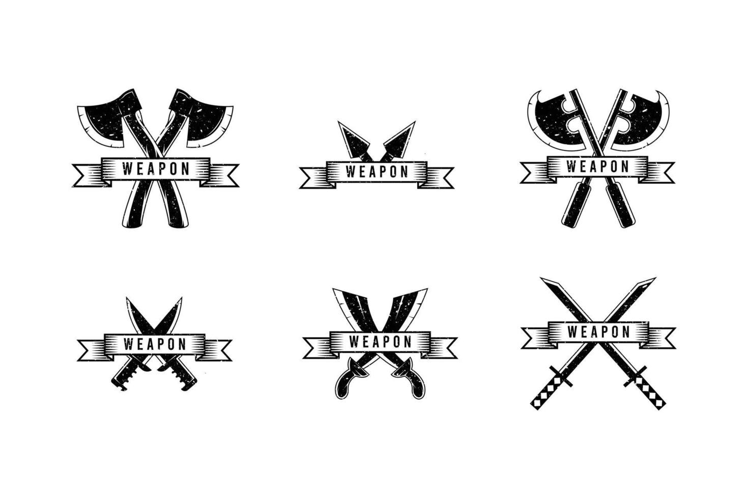 Set of Weapon Logo Design Template vector