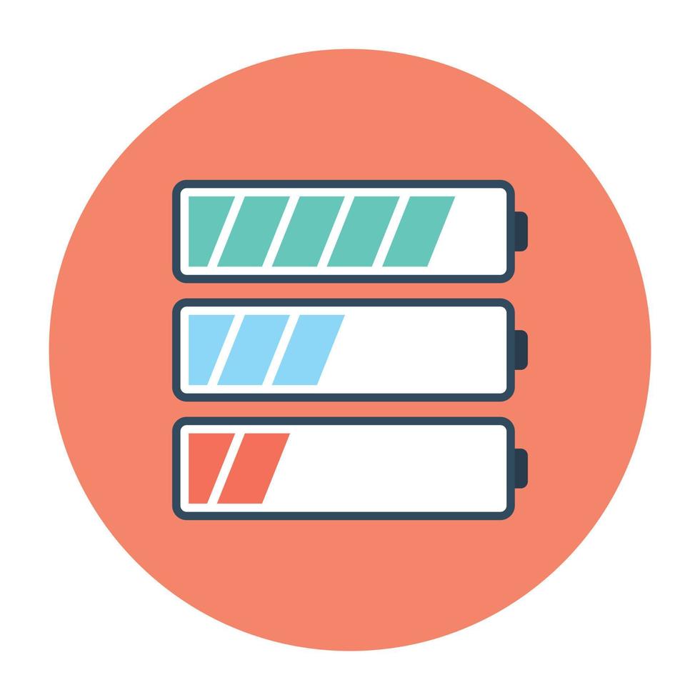 Batteries Levels Concepts vector