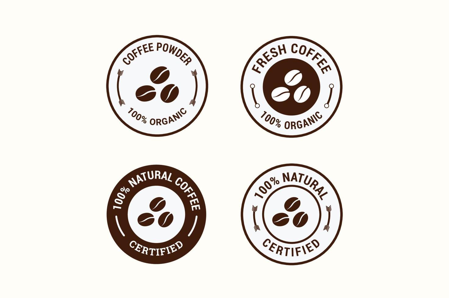 Set of stamp coffee badges and labels design. Element for design, advertising, packaging of coffee products vector