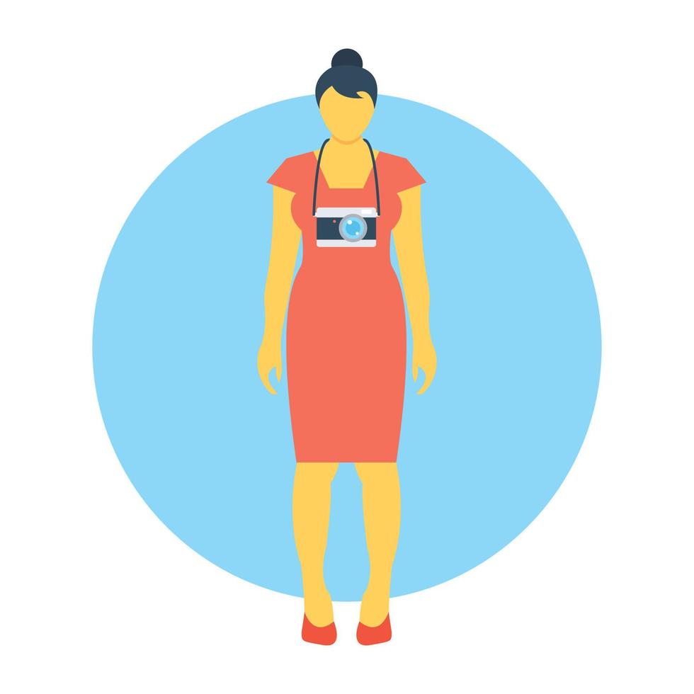 Female Photographer Concepts vector