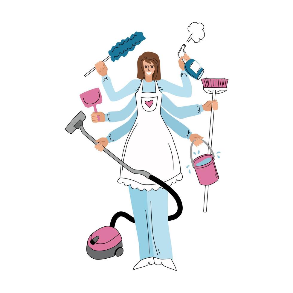 Vector illustration of a cleaning company. The concept of cleanliness.