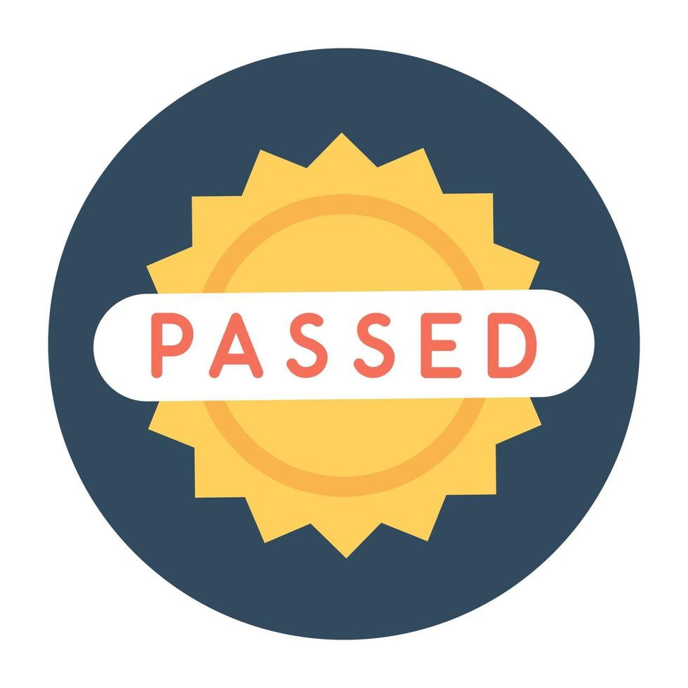 Passed Sticker Concepts vector