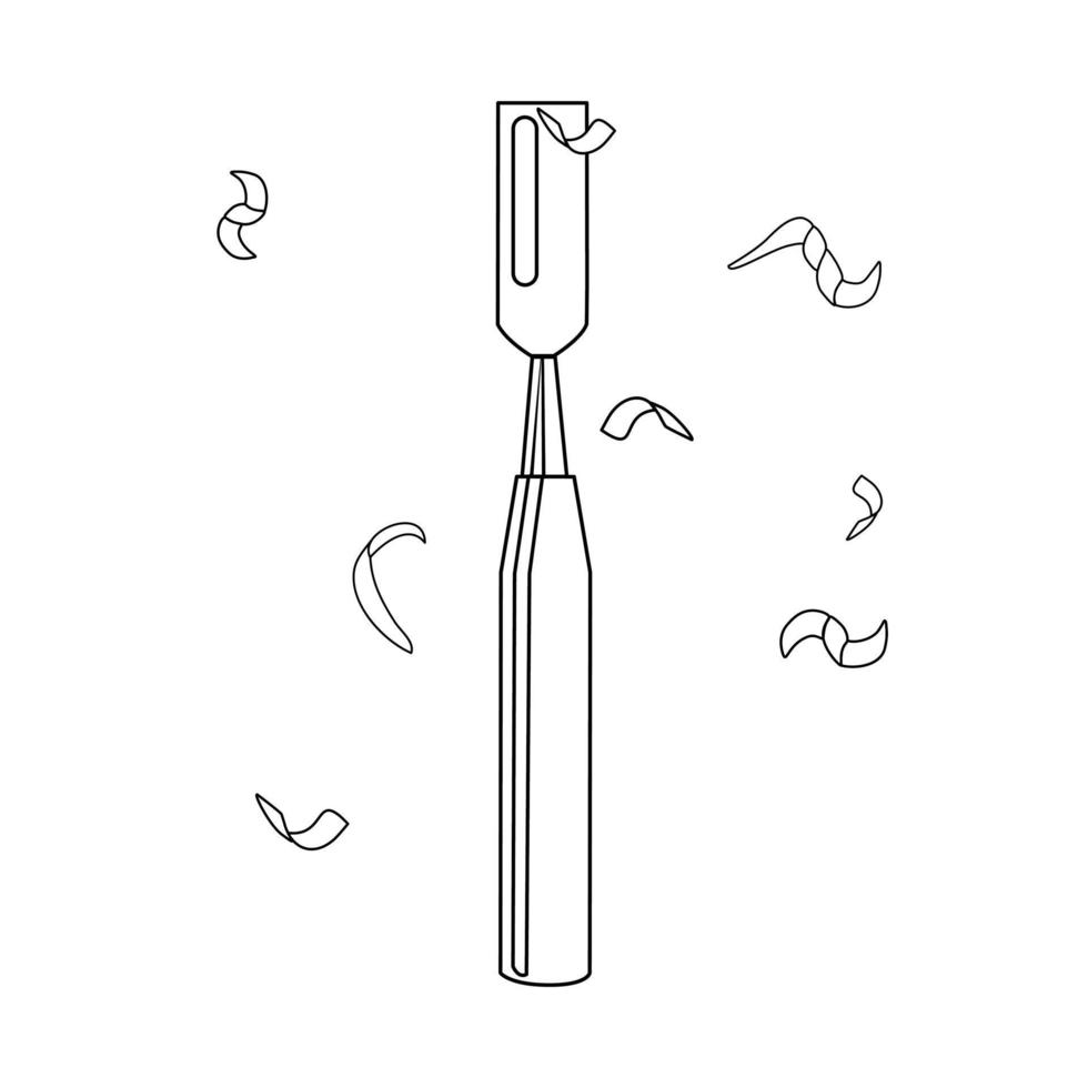 Chisel icon. Vector illustration on a white isolated background.
