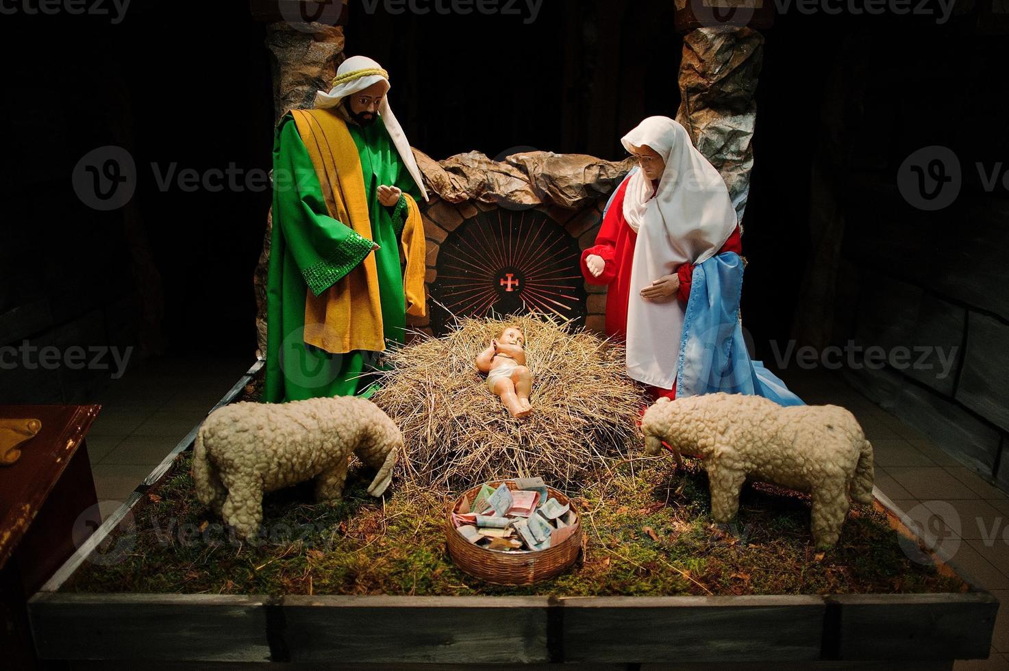 conjuntos de pesebre de navidad foto