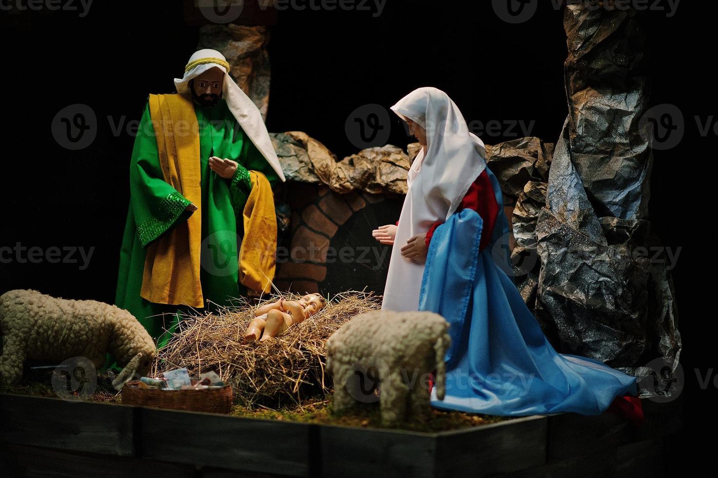 Christmas nativity crib sets photo