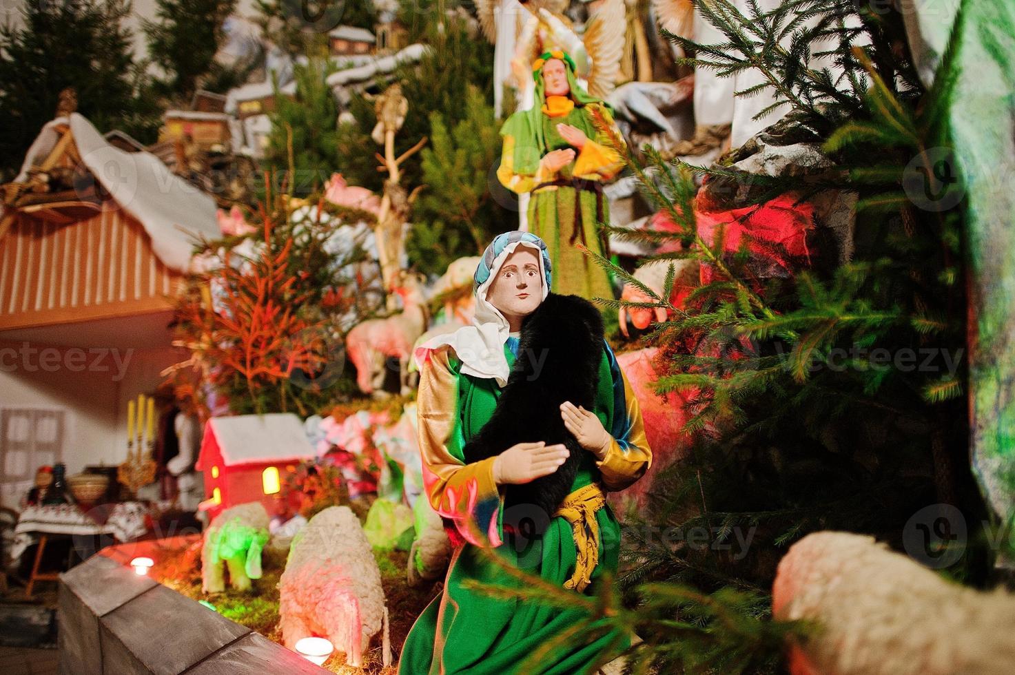 Christmas nativity crib sets photo