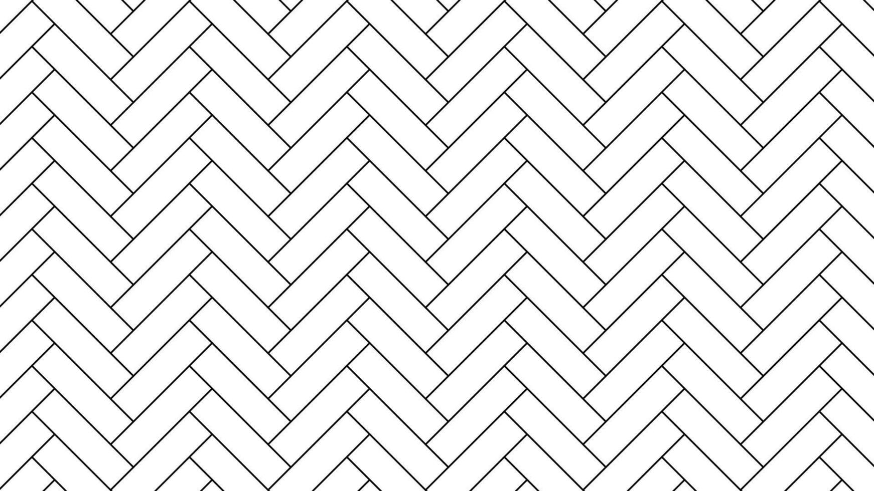 Herringbone floor. Diagonal texture. Black and white pattern. Vector illustration.