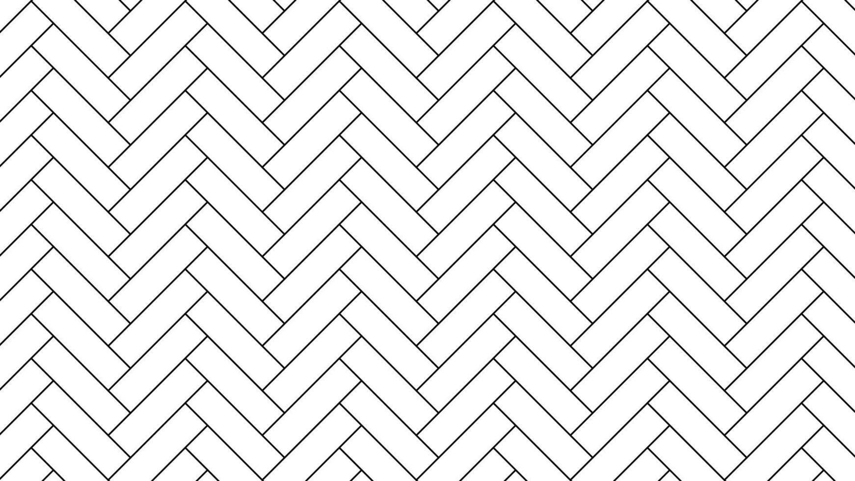 Herringbone floor. Diagonal texture. Black and white pattern. Vector illustration.