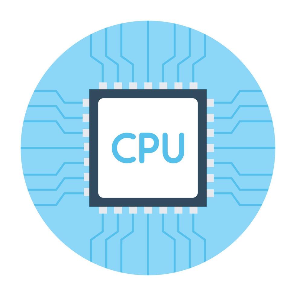 Processor Chip Concepts vector